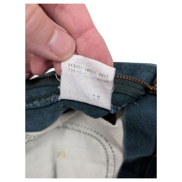 LEE Green Denim Jeans Tapered Leg Made in USA - Picture 11 of 15